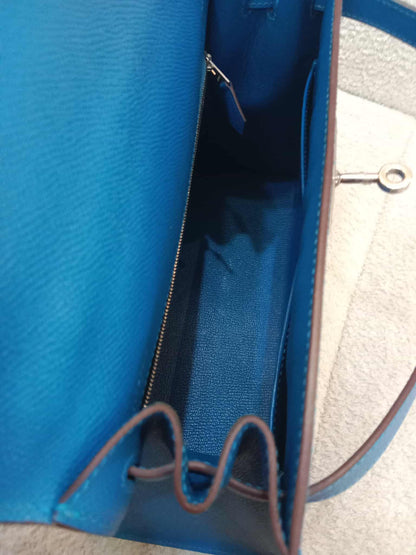 Hermes Kelly 28 Mykonos Sellier Epsom Stamp O Square 2011