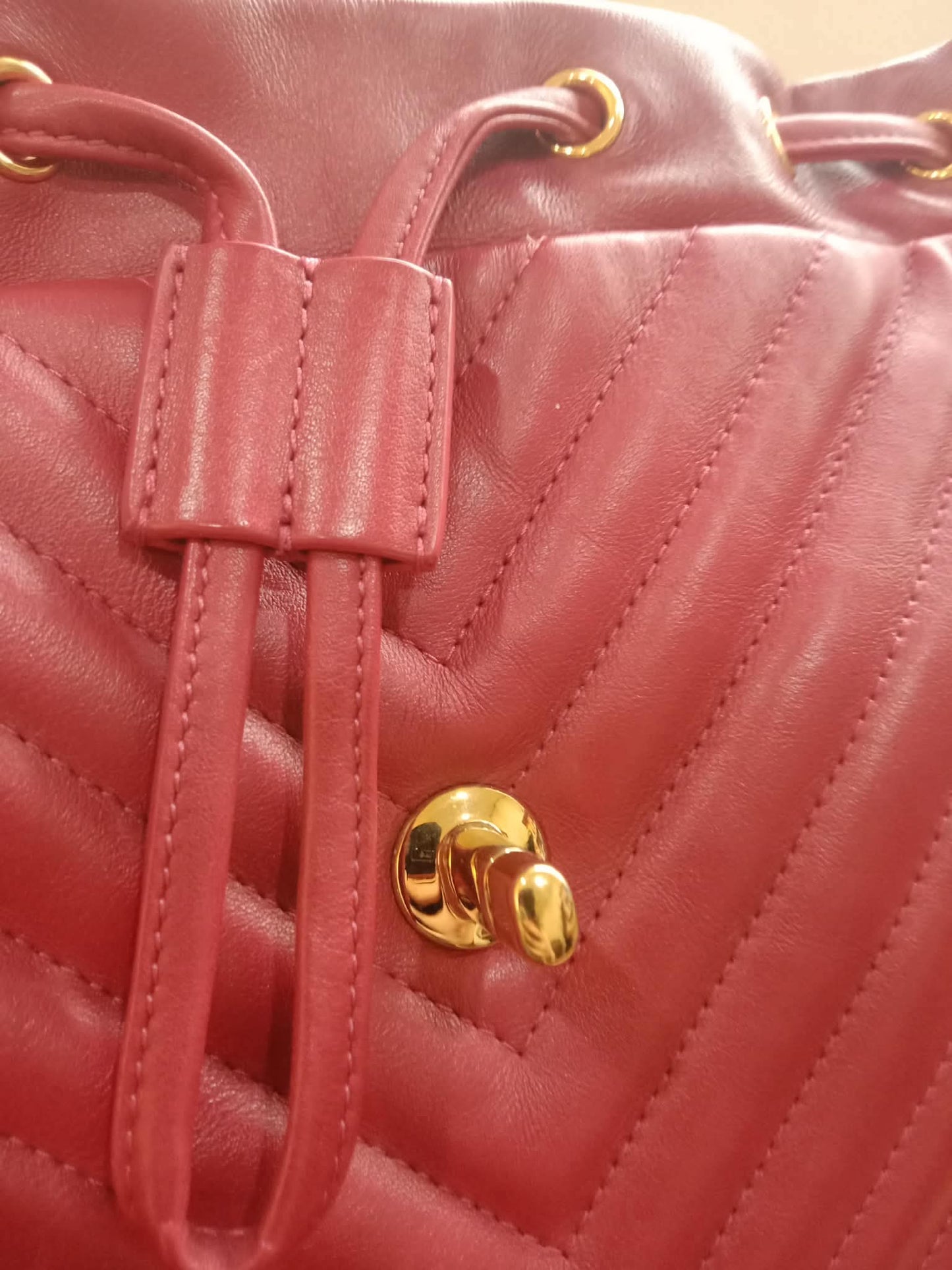 Chanel Chevron Calfskin Small Red Urban Spirit Backpack Series 23