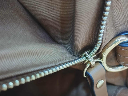 Chloe Sac A Langer Mother's Tote Handbag Canvas/Leather Crimson