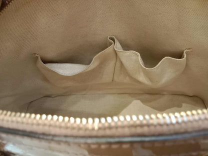 Gucci Beige Microguccissima Nice Patent Leather Satchel Bag