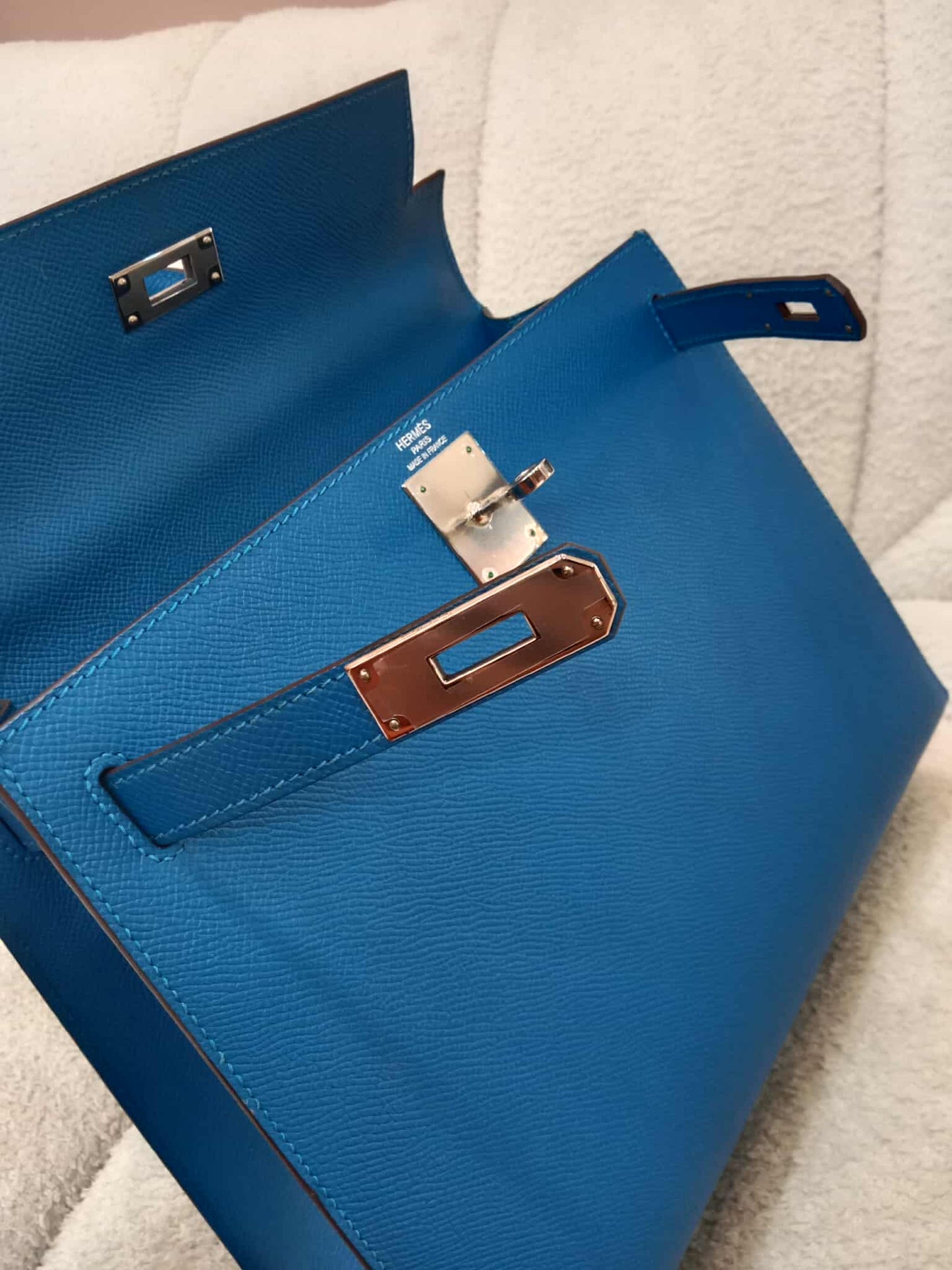 Hermes Kelly 28 Mykonos Sellier Epsom Stamp O Square 2011