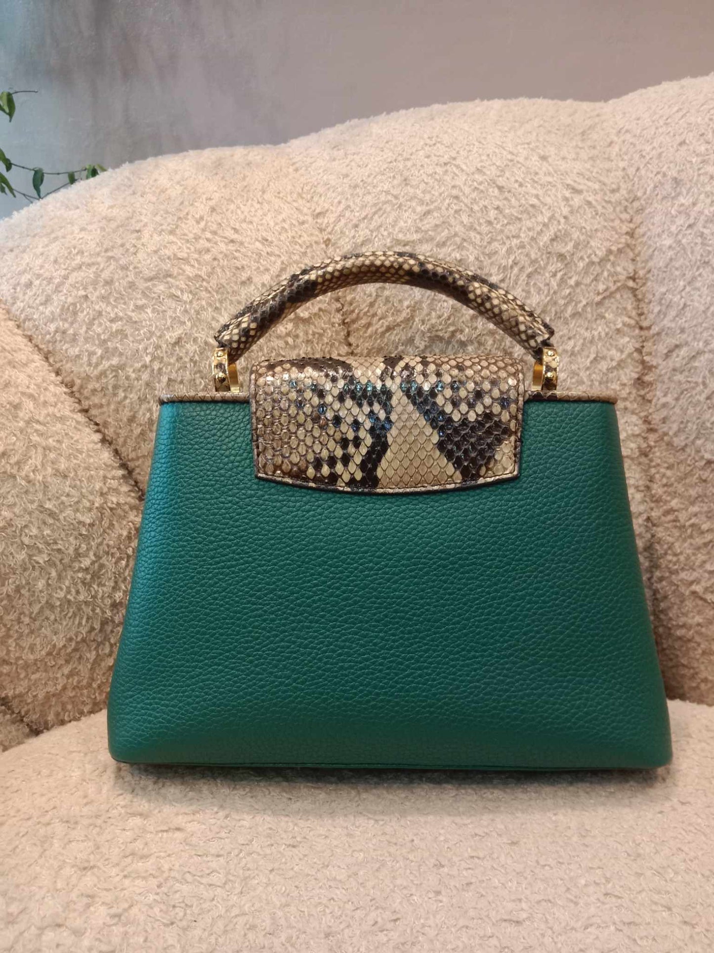 Louis Vuitton Capucine BB Python Green