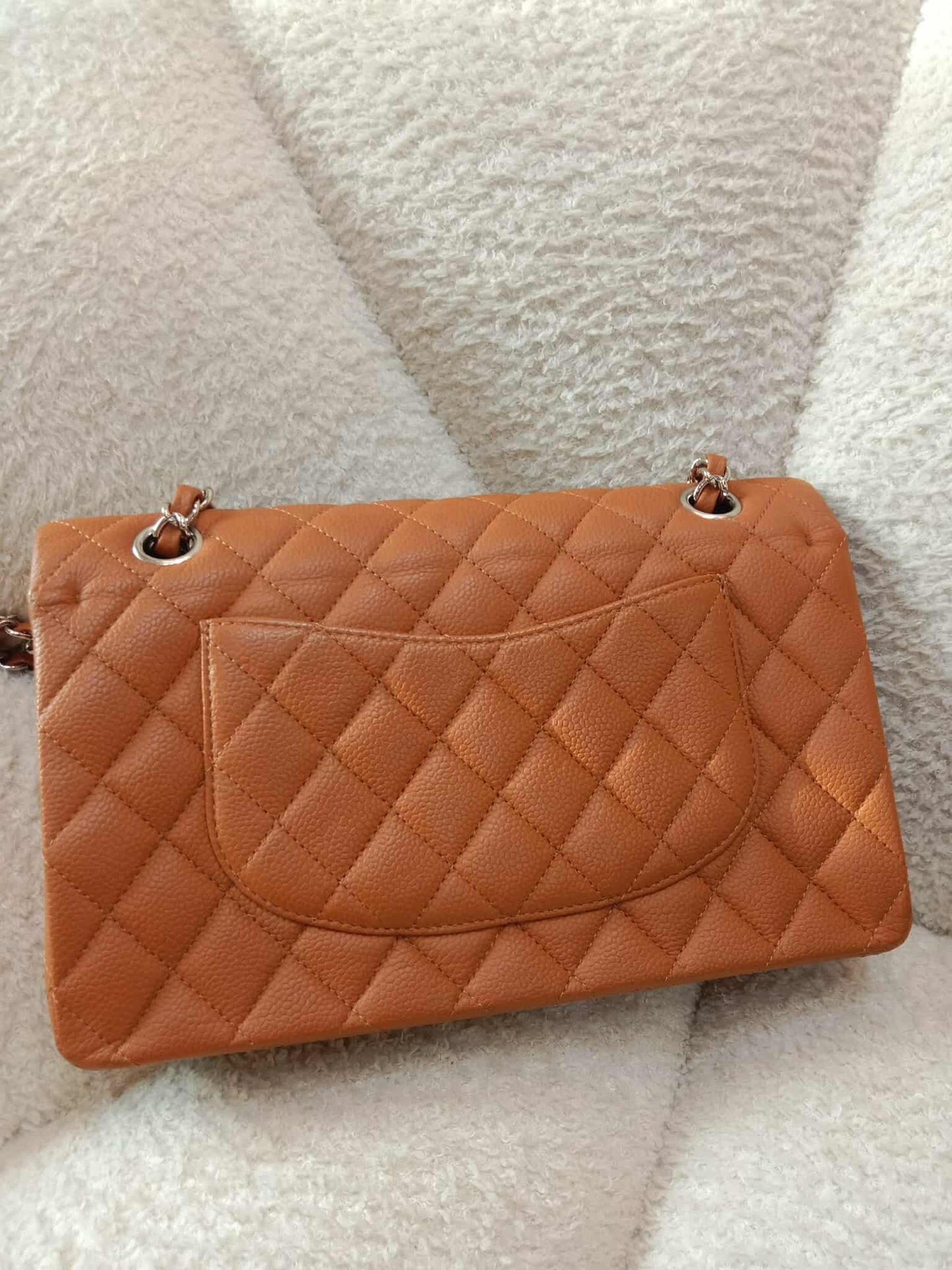 Chanel Classic Double Flap Medium Caramel Caviar Series 14
