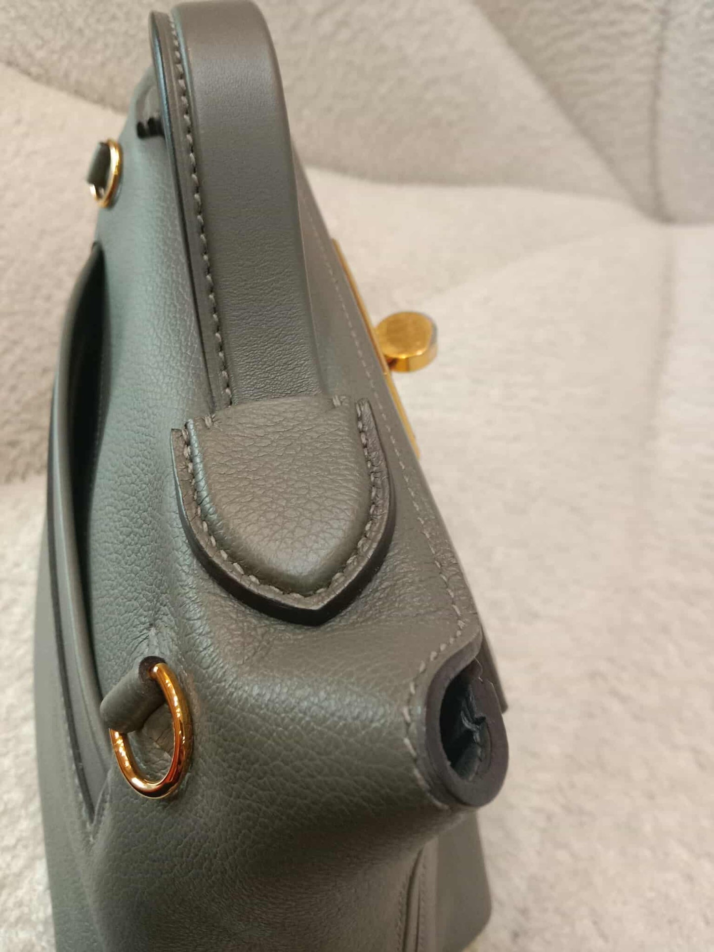 Hermes Mini 24/24 Gris Meyer Evercolor Stamp U 2022