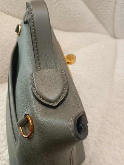 Hermes Mini 24/24 Gris Meyer Evercolor Stamp U 2022