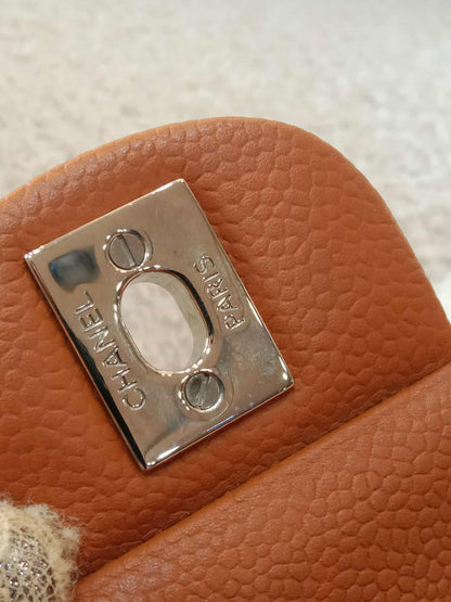 Chanel Classic Double Flap Medium Caramel Caviar Series 14