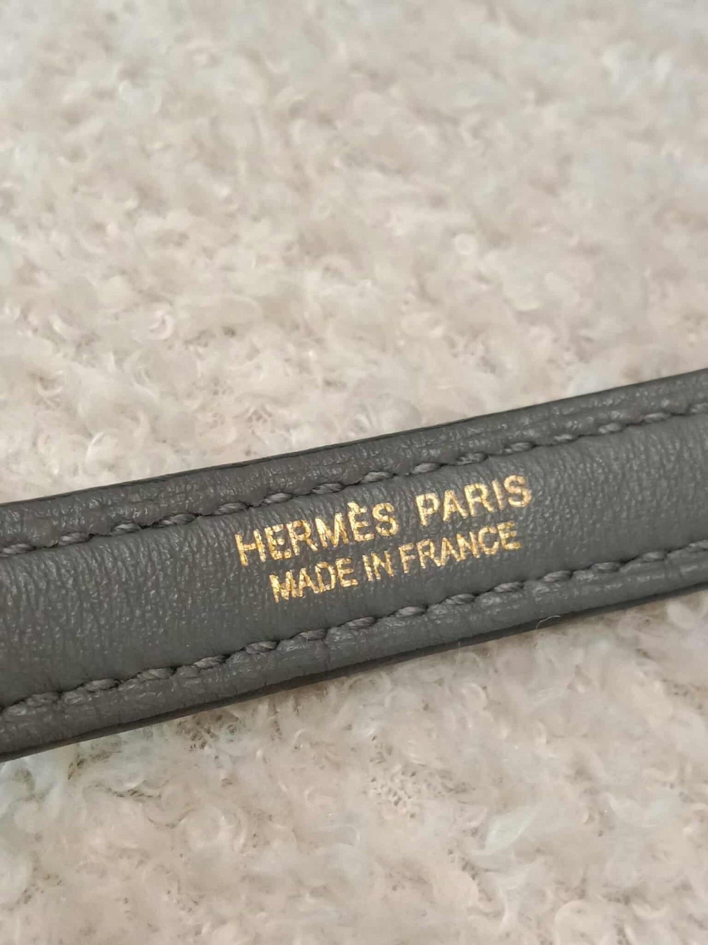 Hermes Mini 24/24 Gris Meyer Evercolor Stamp U 2022