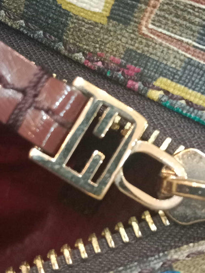 Fendi Multicolor Zucca Spalmati Roll Tote Bag