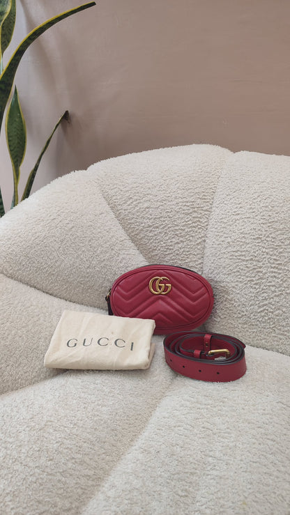 Gucci GG Marmont Beltbag Red