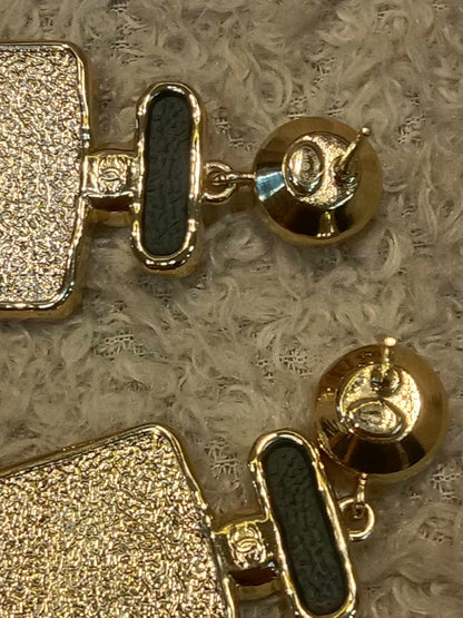 Chanel Black/Gold Perfume Earrings