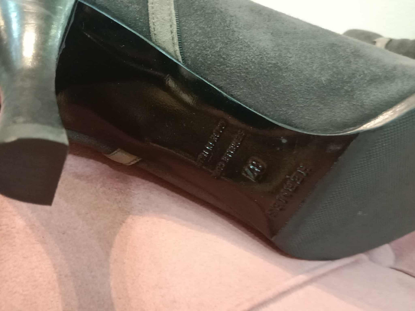 Hermes Knee-High Boots Suede Chocolate Brown Size 37