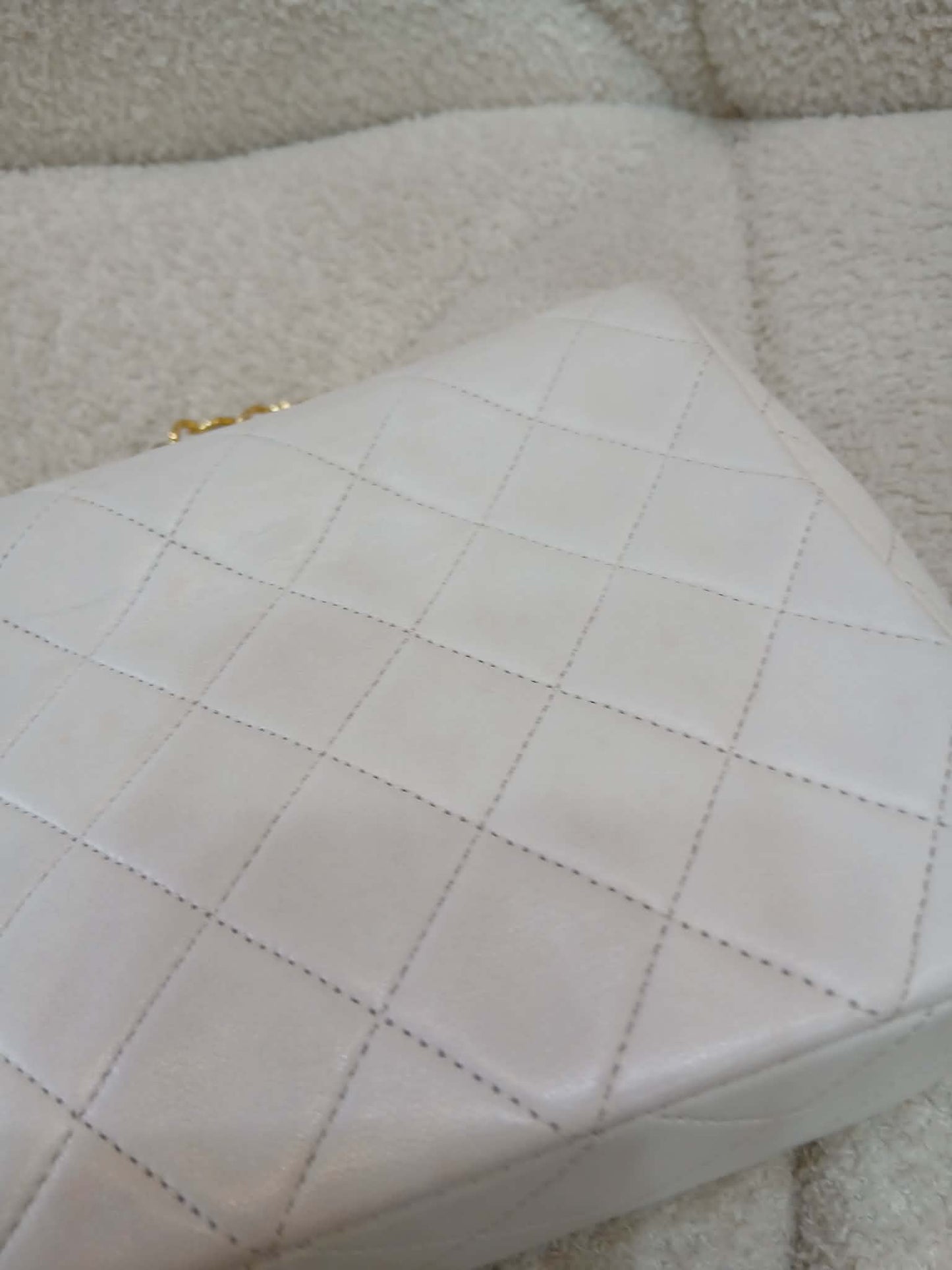 Chanel Matelasse Lambskin Vintage Flap White Series 1