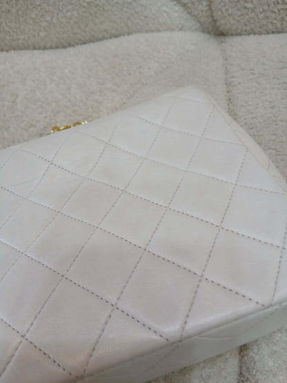 Chanel Matelasse Lambskin Vintage Flap White Series 1