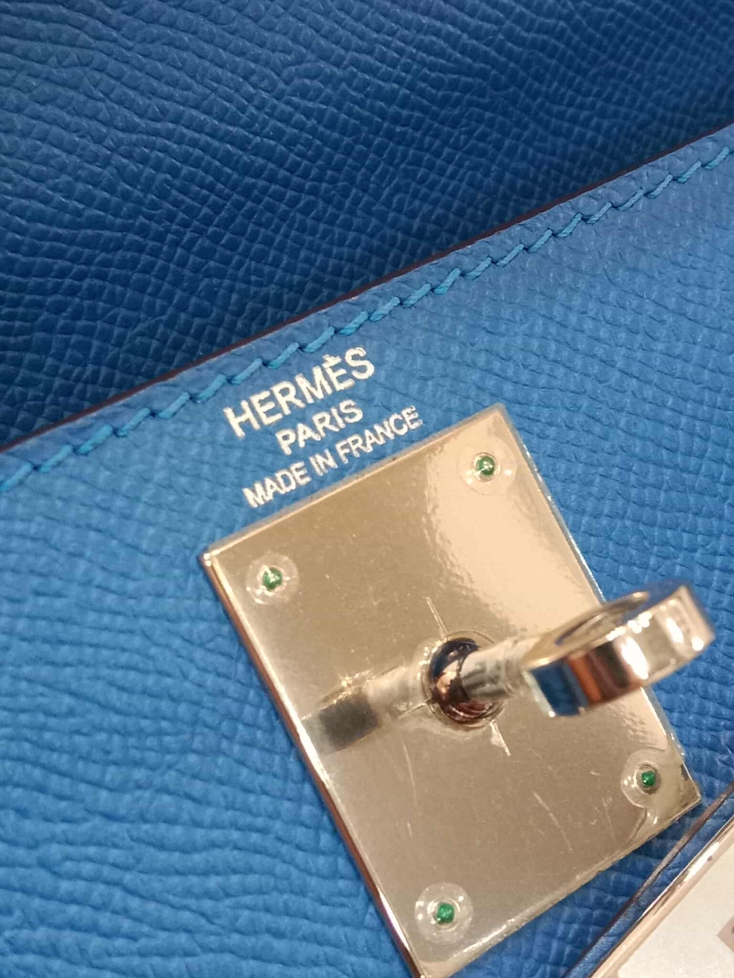 Hermes Kelly 28 Mykonos Sellier Epsom Stamp O Square 2011