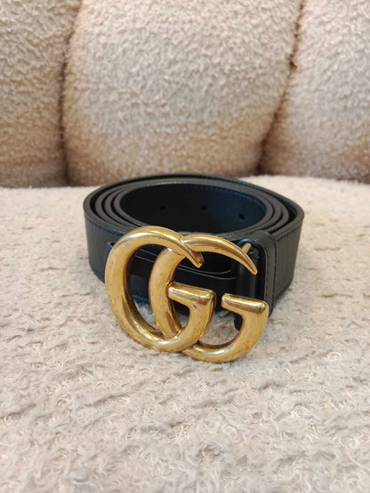 Gucci Black Leather Belt