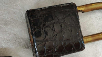 Hermes Kelly 35 Crocodile Noir Stamp G Circle 1977