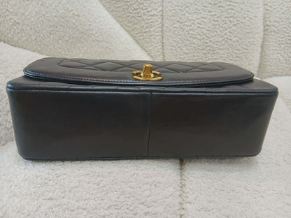 Chanel Diana Single Flap Quilted Lambskin Black Small Series 3