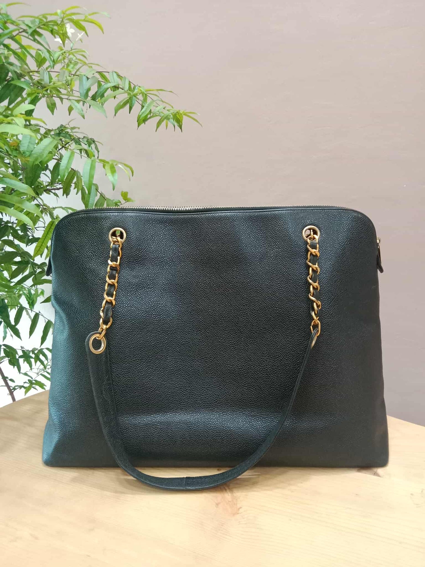 Chanel Timeless CC Shopper Tote Bag Caviar Black Series 3