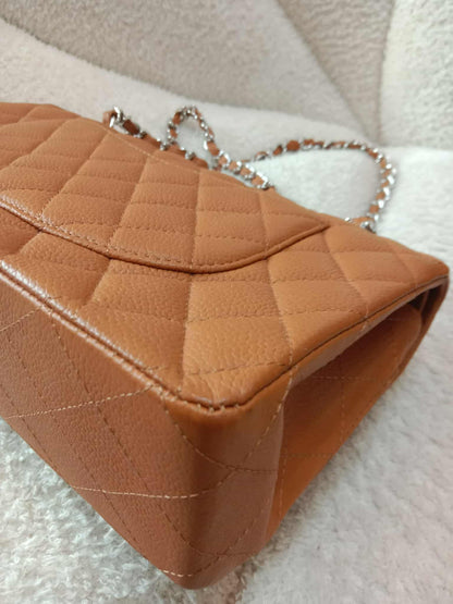 Chanel Classic Double Flap Medium Caramel Caviar Series 14