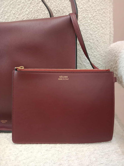 Celine Pameloto Hobo Bag Burgundy