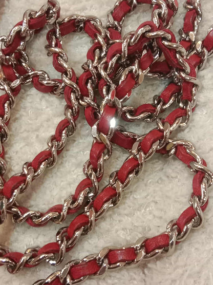 Chanel Classic Wallet On Chain Red Lambskin Series 16