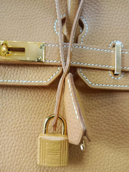 Hermes Birkin 30 Sellier Vache Naturelle Sable Grainee Stamp K 2025