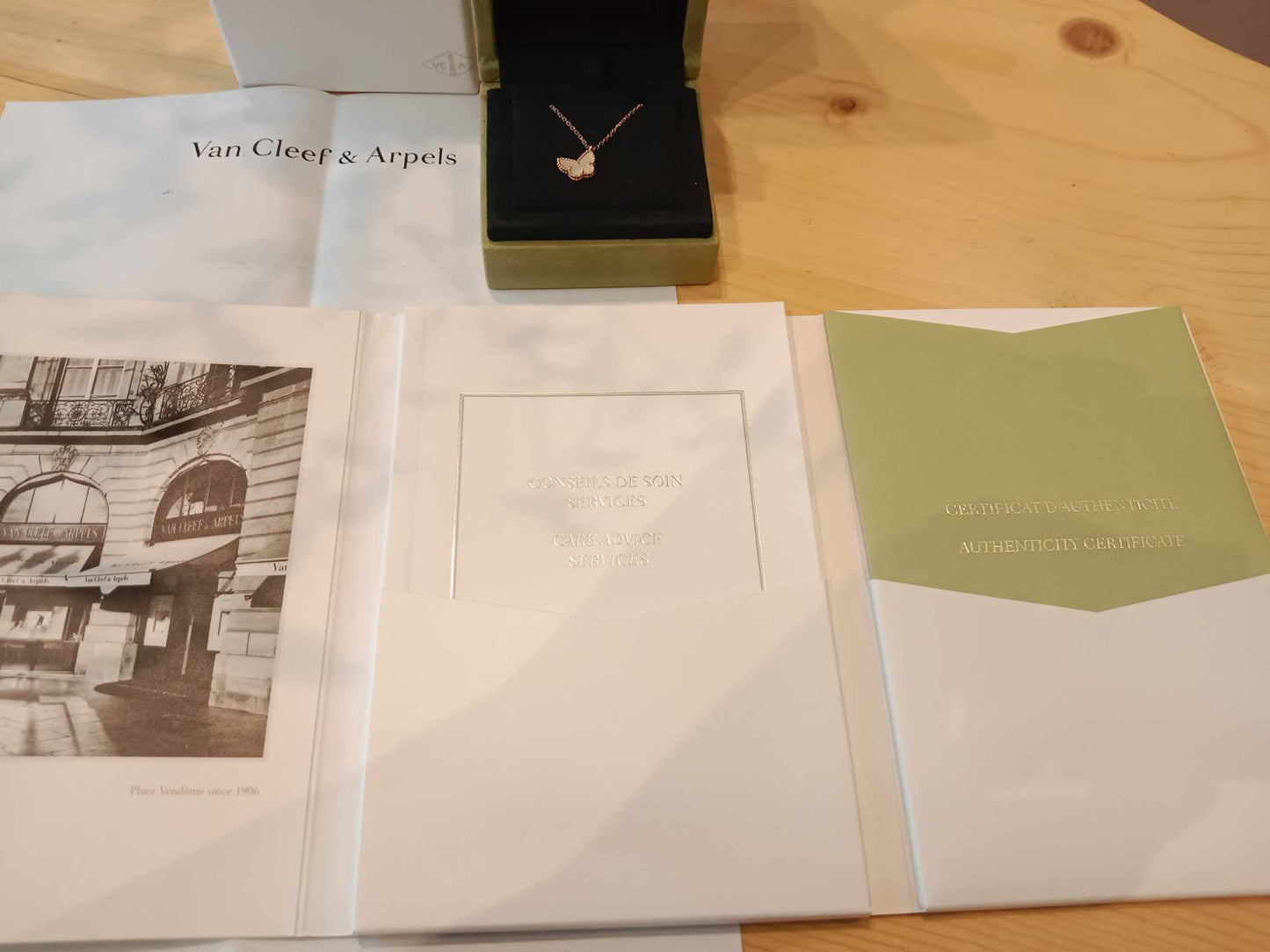 Van Cleef & Arpels Alhambra Butterfly Mother of Pearl 18K Yellow Gold