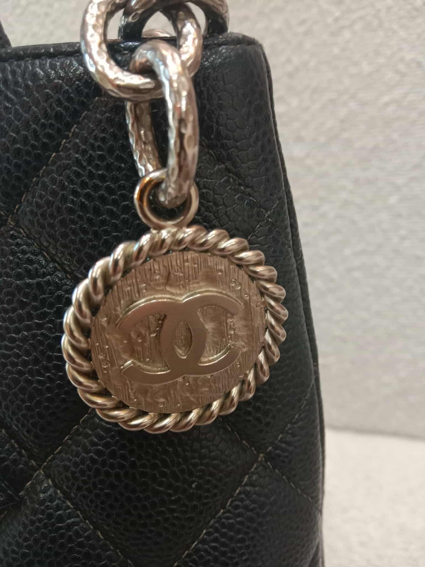 Chanel Medallion Black Caviar Series 7