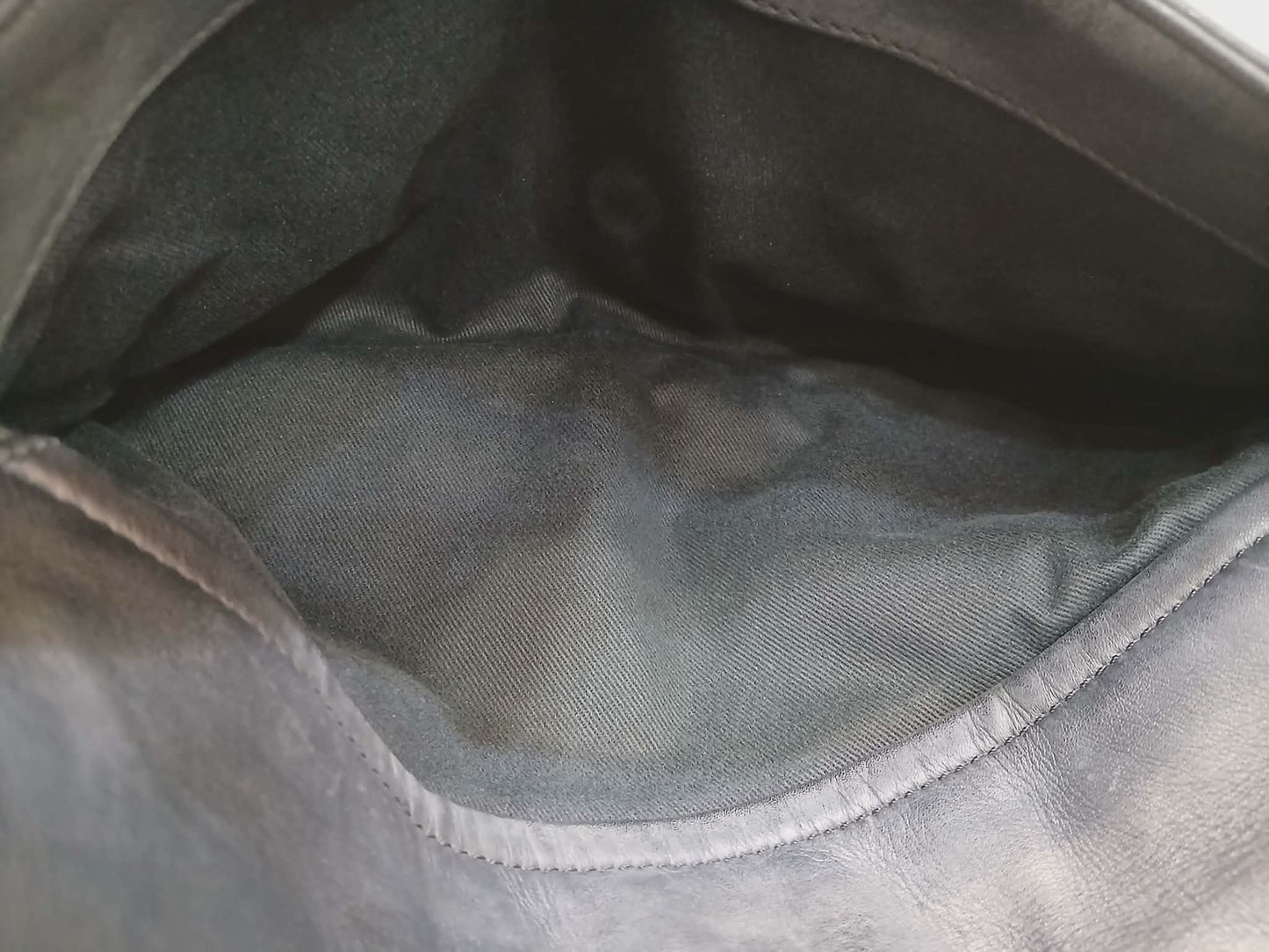 Chanel Square Double Flap Lambskin Dark Gray Series 15