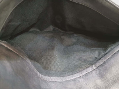 Chanel Square Double Flap Lambskin Dark Gray Series 15