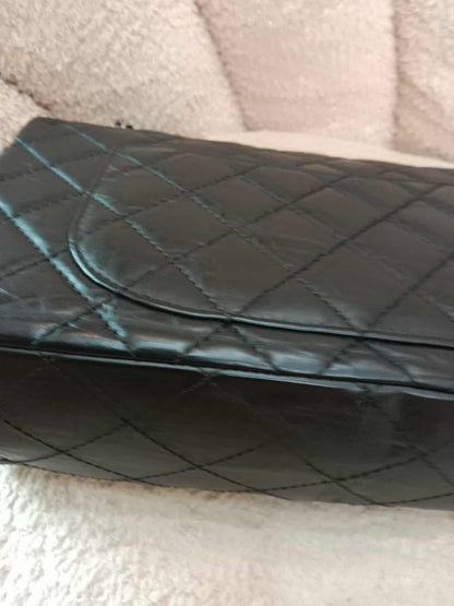 Chanel Reissue Mademoiselle Double Flap Black Calfskin Series 14