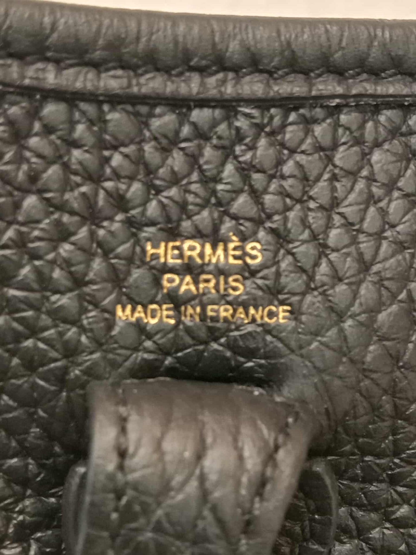 Hermes Mini Evelyne Noir Clemence Stamp U 2022