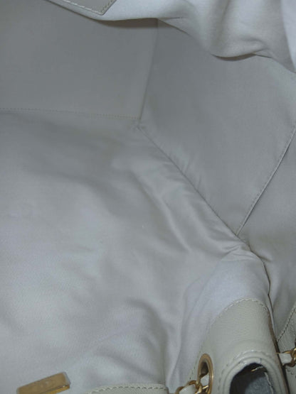 Chanel 25 Beige Caviar Medium Microchipped