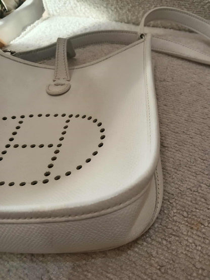 Hermes Evelyne TPM White Clemence Stamp O Square 2011