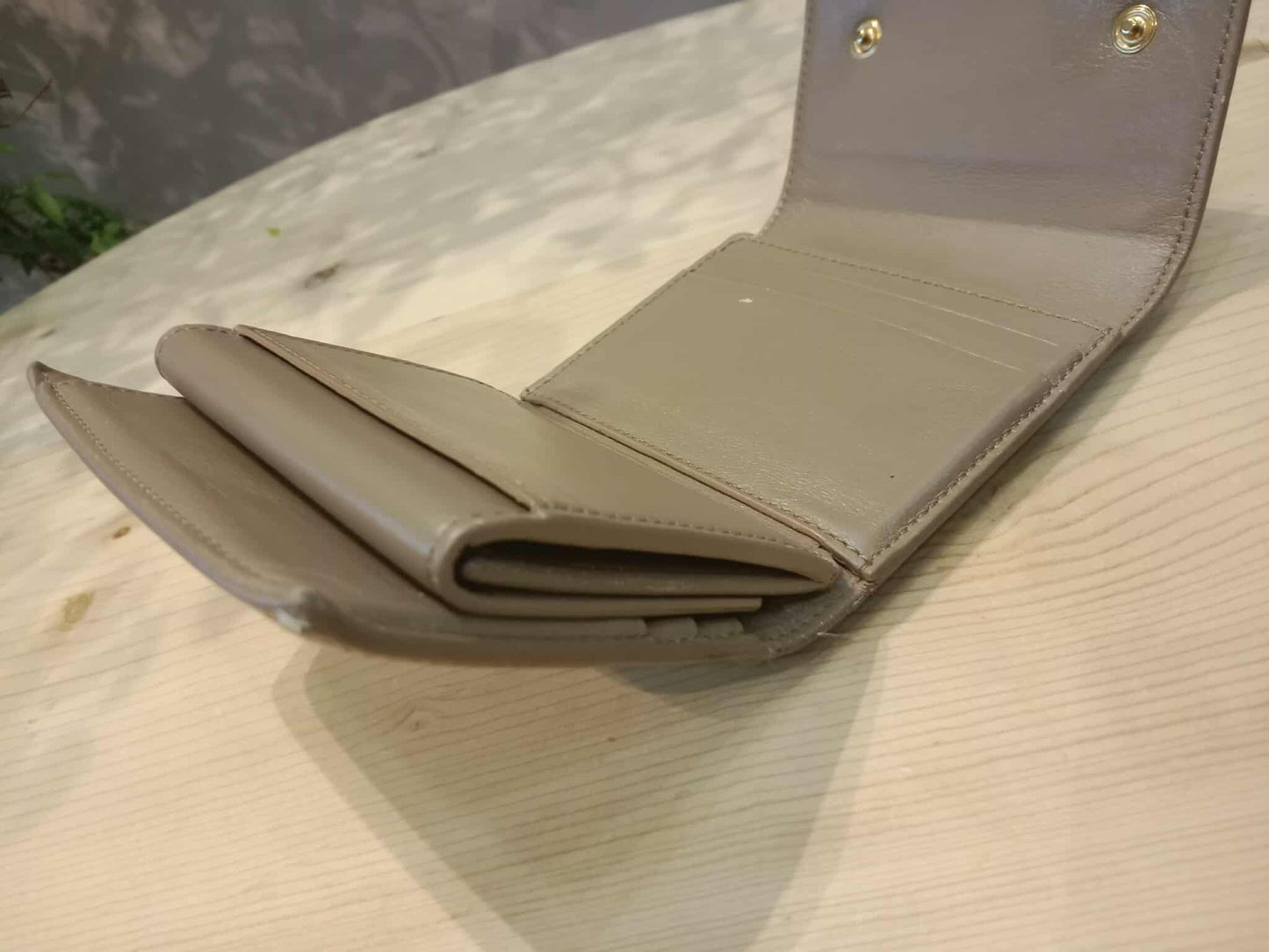 Celine Beige Trifold Wallet