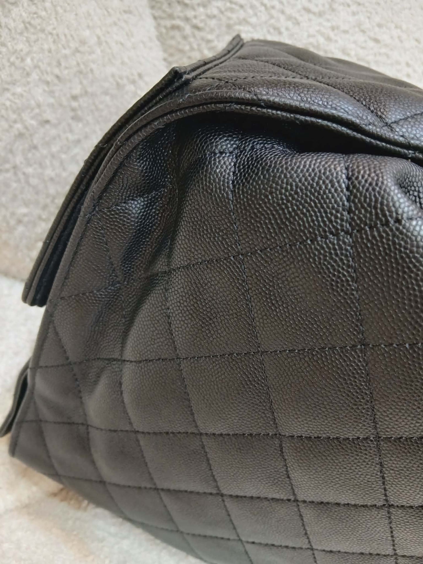 Chanel 25 Black Caviar Microchipped Fullset