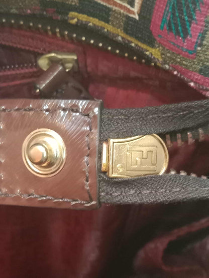 Fendi Multicolor Zucca Spalmati Roll Tote Bag