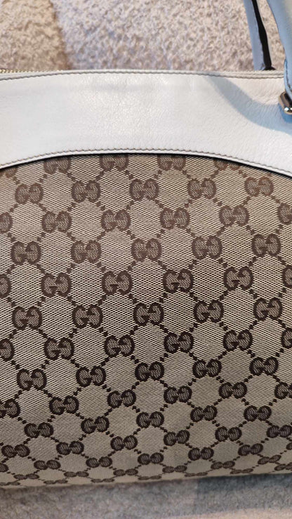 Gucci GG Canvas Trophy Bag Brown/White