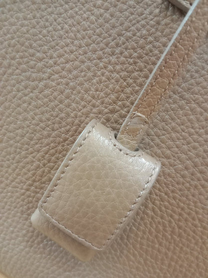 Saint Laurent Sac De Jour Taupe Grained Leather