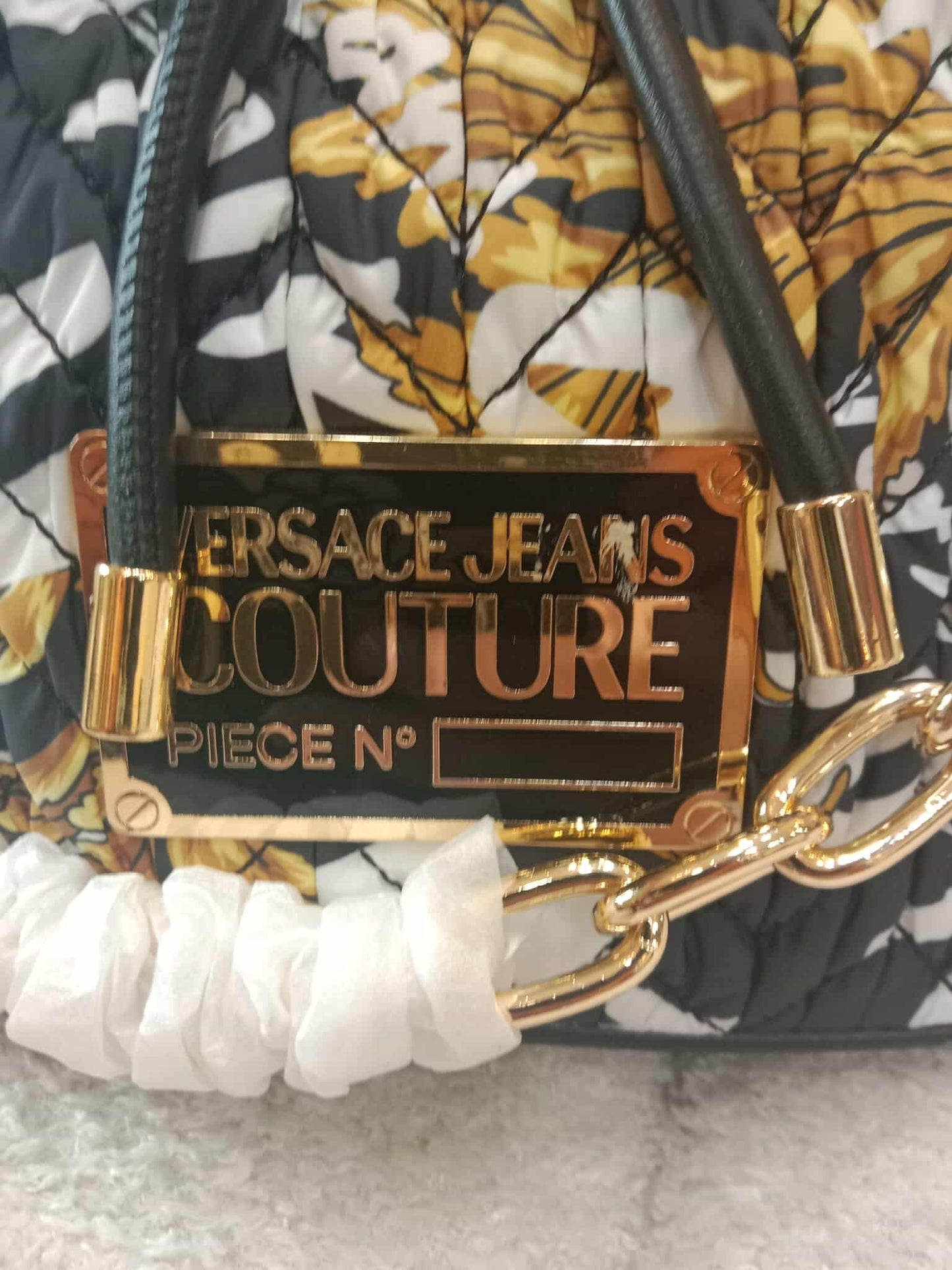 Versace Jeans Couture Crunchy Bucket Bag Baroque Print