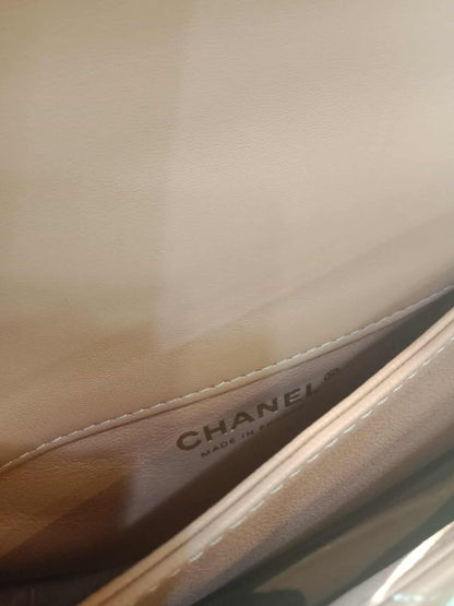 Chanel Mini Seasonal Wood Top Handle Flap Bag Peach Series 26