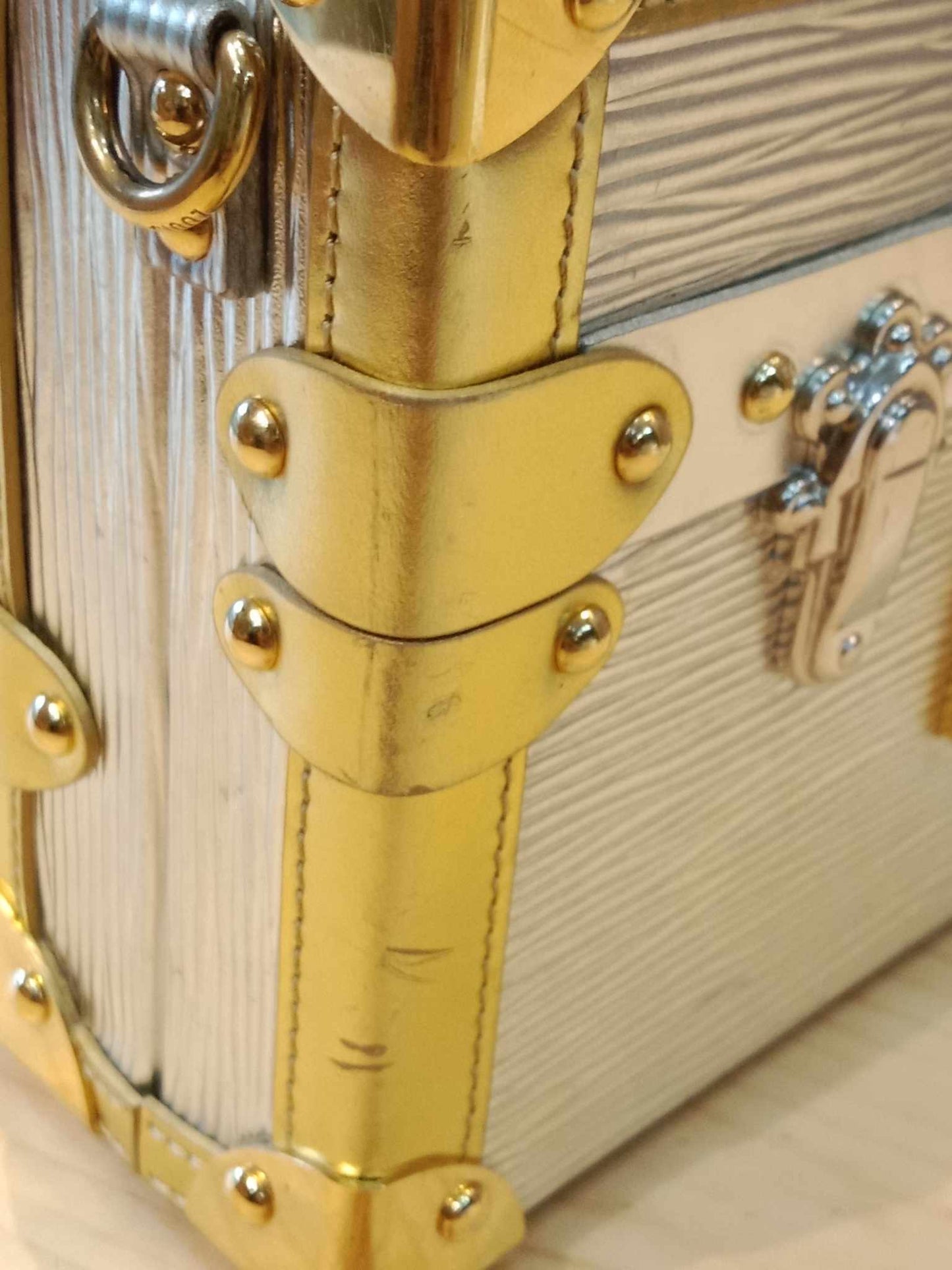 Louis Vuitton Petite Malle Metallic Silver/Gold Epi Leather