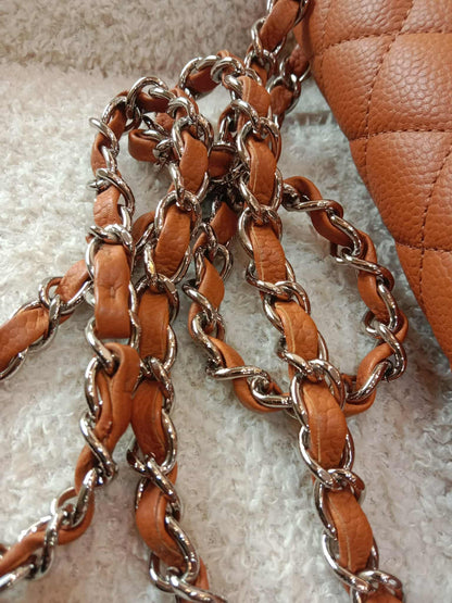 Chanel Classic Double Flap Medium Caramel Caviar Series 14