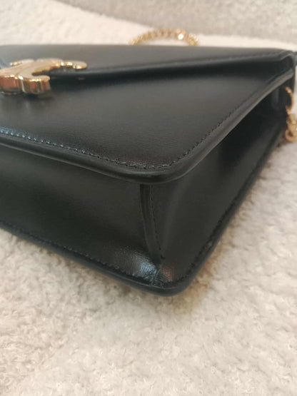 Celine Wallet on Chain Margo in Shiny Calfskin
