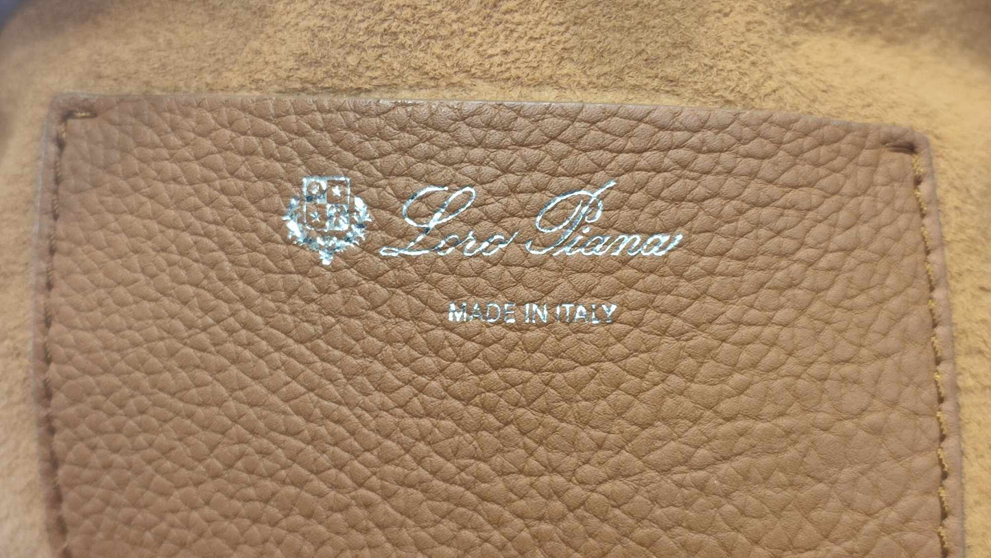 Loro Piana Odessa Cluisee Top Handle Brown Bag