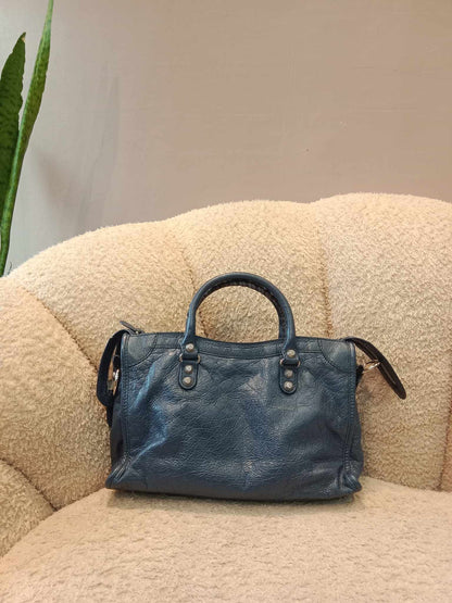 Balenciaga City Bag Medium Dark Blue