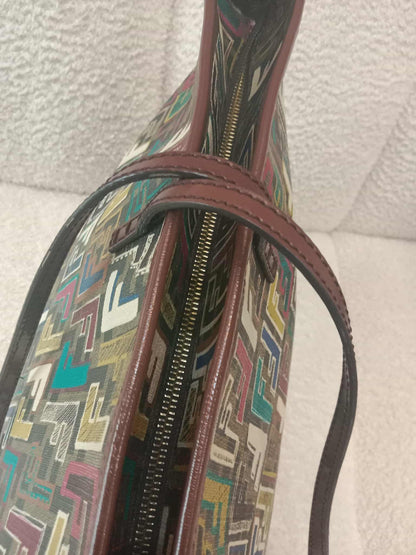 Fendi Multicolor Zucca Spalmati Roll Tote Bag