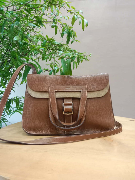 Hermes Halzan 31 Clemence Gold Stamp R 2014