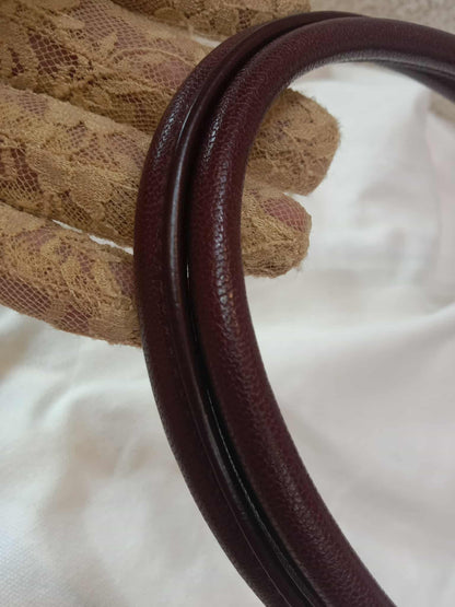 Alaia Le Teckel Suede Bag Burgundy