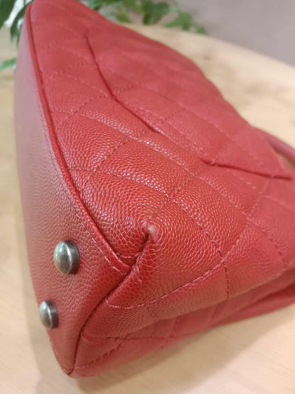 Chanel Cocohandle Caviar Red Small Series 23